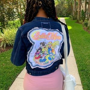 Sailor Moon Denim Jacket 💗💗 SOLD VIA DEPOP